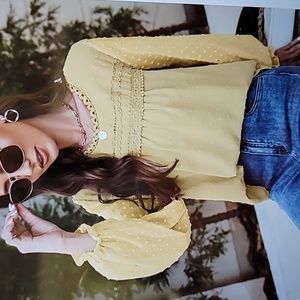 Peasant Long Sleeve Loose Blouse NWOT